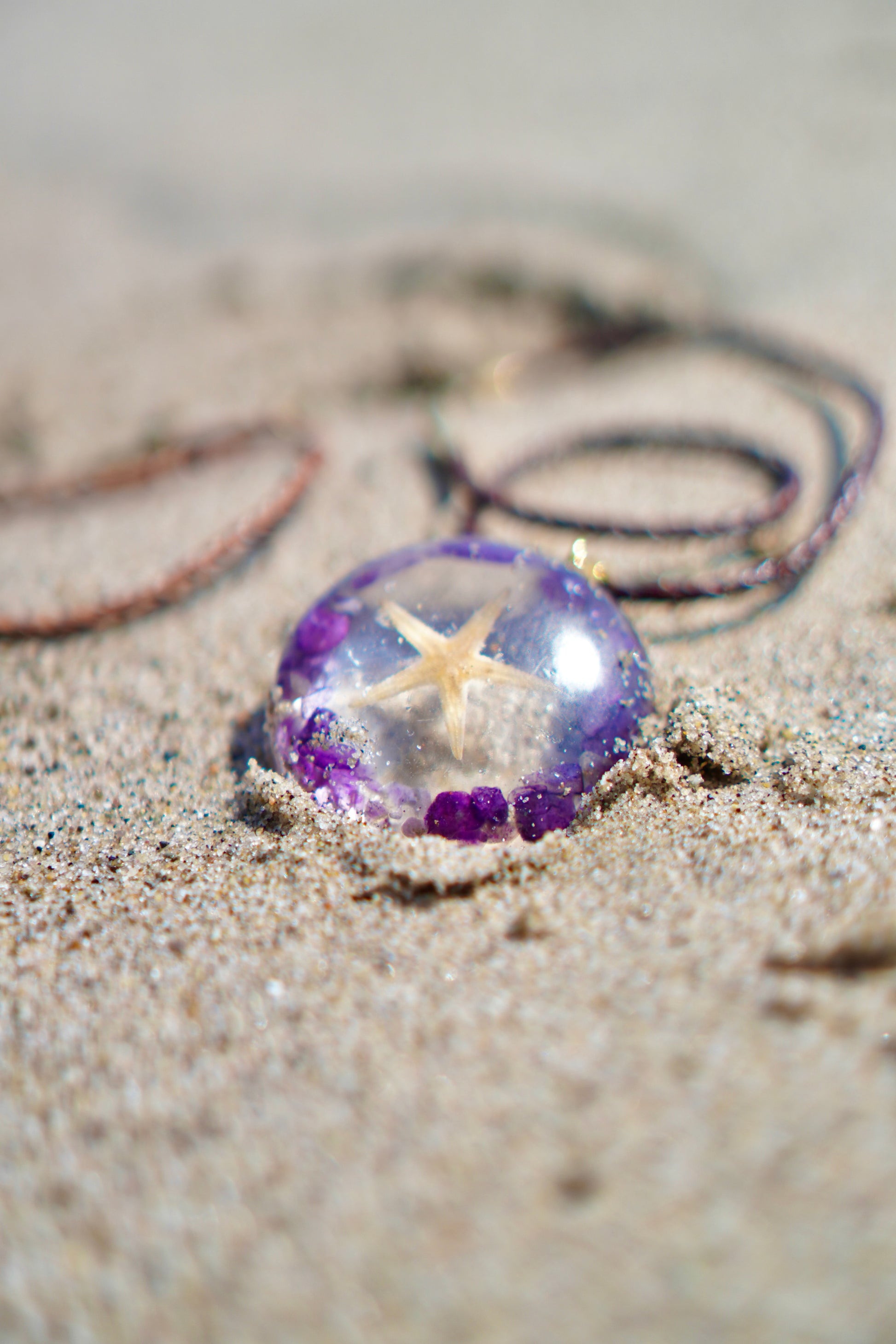 AMETHYST STARFISH RESIN PENDANT