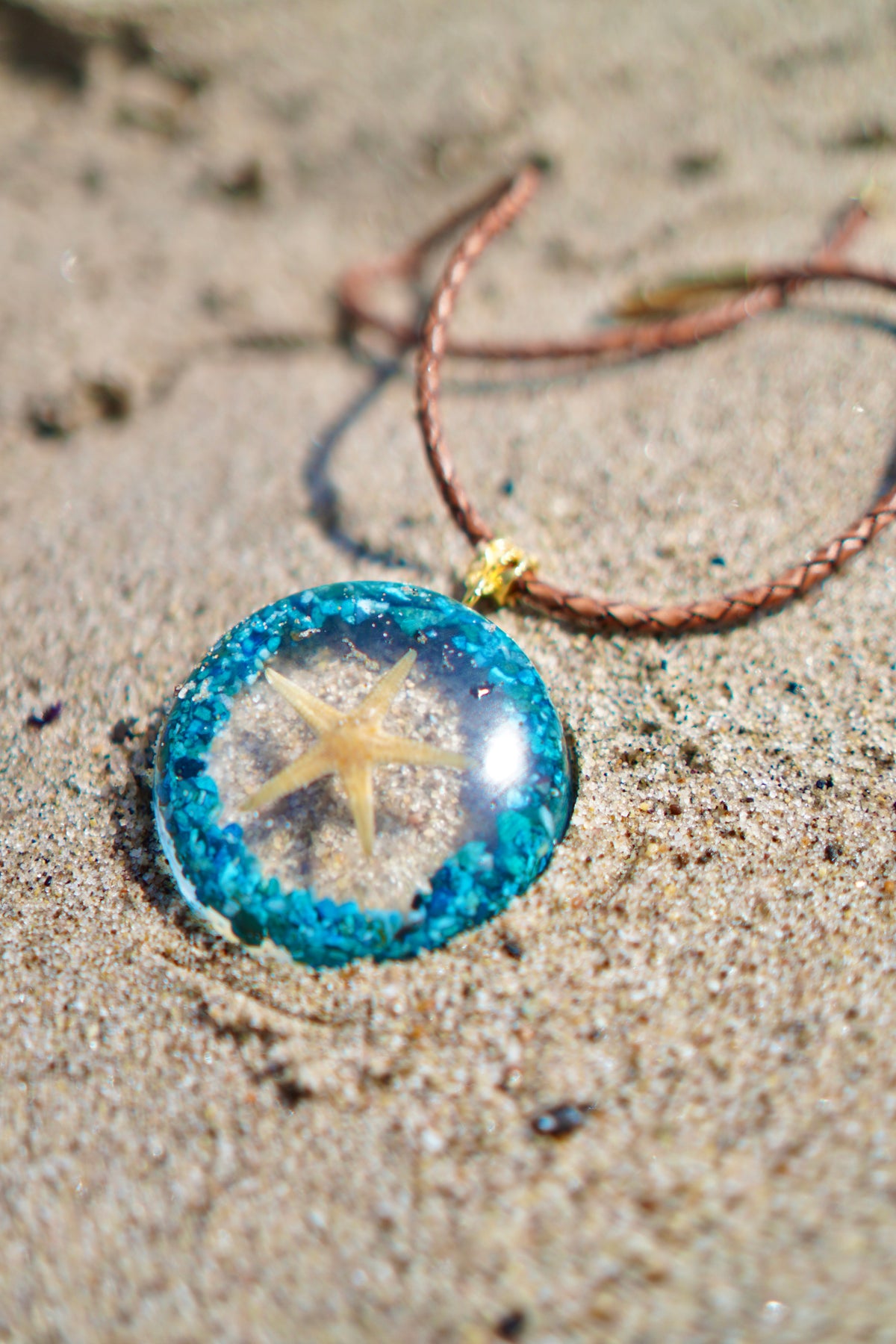 MY SHAYLA TURQUOISE RESIN PENDANT