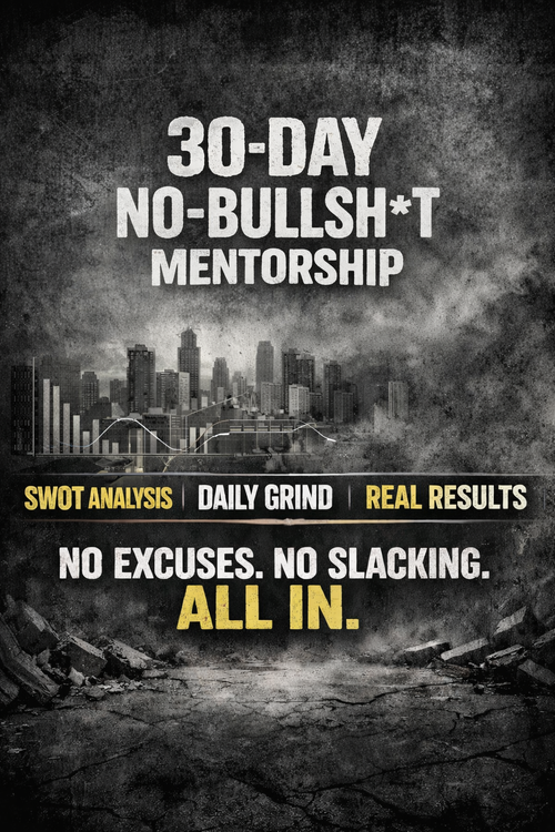 NO BULLSHIT 30 DAY MENTORING CONSULTATION