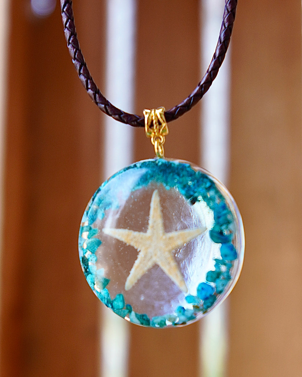 MY SHAYLA TURQUOISE RESIN PENDANT