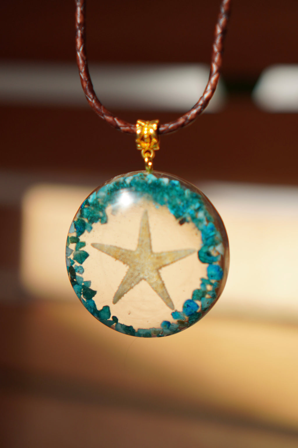 MY SHAYLA TURQUOISE RESIN PENDANT