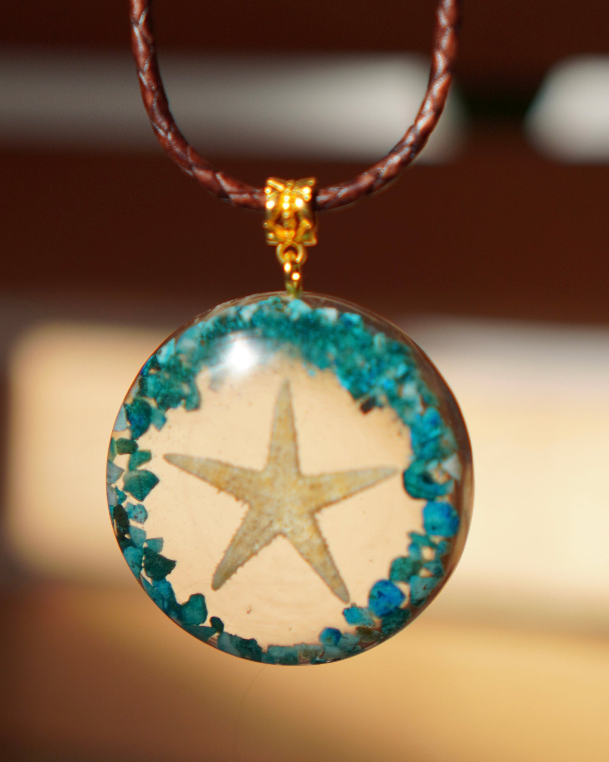 MY SHAYLA TURQUOISE RESIN PENDANT