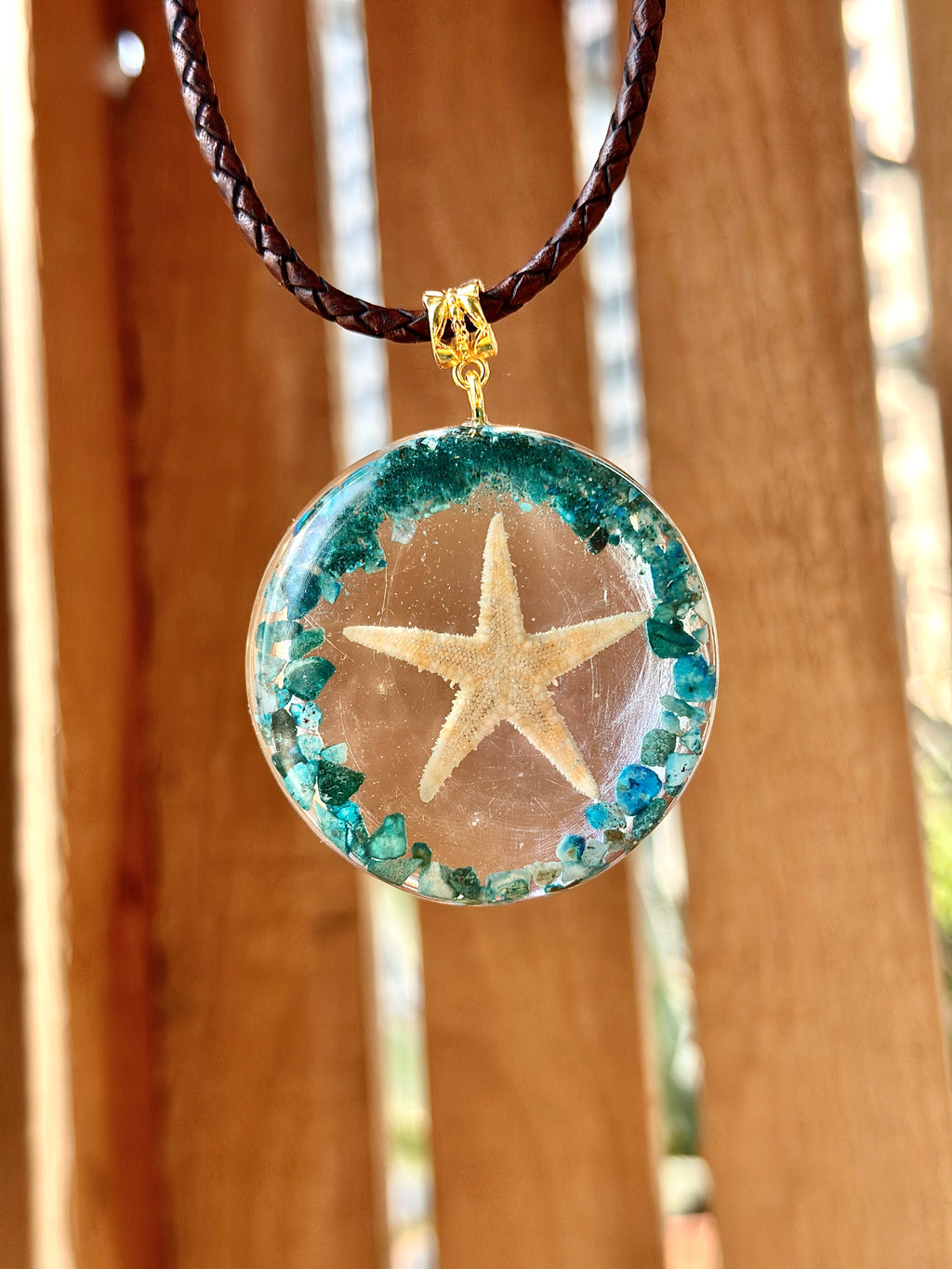 MY SHAYLA TURQUOISE RESIN PENDANT